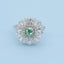 GENUINE GREEN DIAMOND & DIAMOND RING(#:JZ047-G)