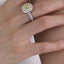 SOLID GOLD LAB-GROWN VVS FANCY VIVID YELLOW DIAMOND & DIAMOND RING (#:SY026Y-R)