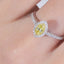 SOLID GOLD 0.41 CTW F-G VVS MARQUISE CUT LAB-GROWN YELLOW DIAMOND & DIAMOND RING(#:YDR001)