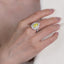 SOLID GOLD LAB-GROWN VVS FANCY VIVID YELLOW DIAMOND & DIAMOND RING (#:SY022Y-R)