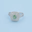 GENUINE GREEN DIAMOND & DIAMOND RING(#:JZ026-G)