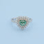 GENUINE GREEN DIAMOND & DIAMOND RING(#:JZ066-G)