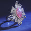 SOLID GOLD LAB-GROWN VVS FANCY VIVID PINK DIAMOND & DIAMOND RING (#:SY030P-R)