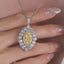 SOLID GOLD LAB-GROWN VVS FANCY VIVID YELLOW DIAMD & DIAMOND PENDANT (#:SY005Y-P)