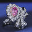 SOLID GOLD LAB-GROWN VVS FANCY VIVID PINK DIAMOND & DIAMOND RING (#:SY024P-R)