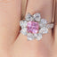SOLID GOLD LAB-GROWN VVS FANCY VIVID PINK DIAMOND & DIAMOND RING (#:SY003P-R)