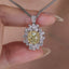 SOLID GOLD LAB-GROWN VVS FANCY VIVID YELLOW DIAMD & DIAMOND PENDANT (#:SY007Y-P)