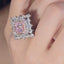 SOLID GOLD LAB-GROWN VVS FANCY VIVID PINK DIAMOND & DIAMOND RING (#:SY002P-R)