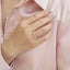 GENUINE  YELLOW DIAMOND & DIAMOND RING(#:P1016)