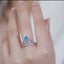 LAB-GROWN BLUE DIAMOND & DIAMOND RING(#:LGJZ003-B)
