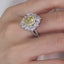 SOLID GOLD LAB-GROWN VVS FANCY VIVID YELLOW DIAMOND & DIAMOND RING (#:SY014Y-R)