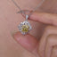 SOLID GOLD LAB-GROWN VVS FANCY VIVID YELLOW DIAMD & DIAMOND PENDANT (#:SY014Y-P)