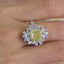 SOLID GOLD LAB-GROWN VVS FANCY VIVID YELLOW DIAMOND & DIAMOND RING (#:SY07Y-R)