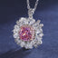 SOLID GOLD LAB-GROWN VVS FANCY VIVID PINK DIAMD & DIAMOND PENDANT (#:SY009P-P)