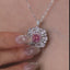 SOLID GOLD LAB-GROWN VVS FANCY VIVID PINK DIAMD & DIAMOND PENDANT (#:SY023P-P)