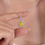 SOLID GOLD LAB-GROWN VVS FANCY VIVID YELLOW DIAMOND & DIAMOND PENDANT (#:SY020Y-P)