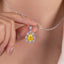 SOLID GOLD LAB-GROWN VVS FANCY VIVID YELLOW DIAMOND & DIAMOND PENDANT (#:SY020Y-P)
