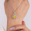 SOLID GOLD LAB-GROWN VVS FANCY VIVID YELLOW DIAMOND & DIAMOND PENDANT (#:SY020Y-P)