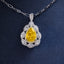 SOLID GOLD LAB-GROWN VVS FANCY VIVID YELLOW DIAMOND & DIAMOND PENDANT (#:SY020Y-P)