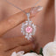 SOLID GOLD LAB-GROWN VVS FANCY VIVID PINK DIAMOND & DIAMOND PENDANT (#:SY013P-P)