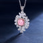 SOLID GOLD LAB-GROWN VVS FANCY VIVID PINK DIAMOND & DIAMOND PENDANT (#:SY013P-P)