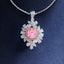 SOLID GOLD LAB-GROWN VVS FANCY VIVID PINK DIAMOND & DIAMOND PENDANT (#:SY013P-P)