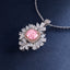 SOLID GOLD LAB-GROWN VVS FANCY VIVID PINK DIAMOND & DIAMOND PENDANT (#:SY013P-P)