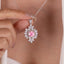 SOLID GOLD LAB-GROWN VVS FANCY VIVID PINK DIAMOND & DIAMOND PENDANT (#:SY013P-P)