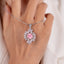 SOLID GOLD LAB-GROWN VVS FANCY VIVID PINK DIAMOND & DIAMOND PENDANT (#:SY013P-P)